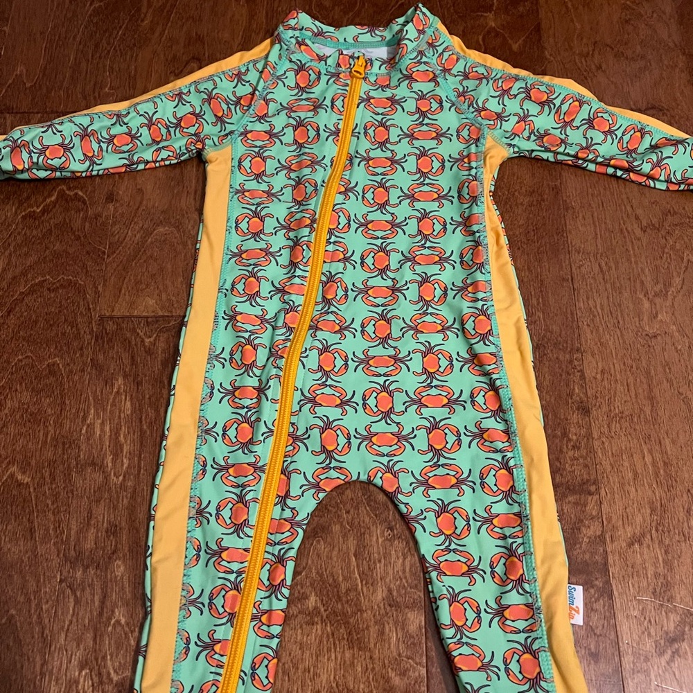 Swimzip crab print